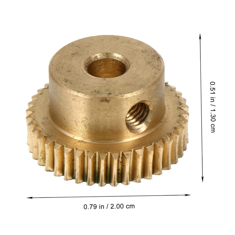 Golden 2X2CM Modulus Worm Gear And Copper Worm Shaft Set For Gearbox High Efficiency Transmission DIY Models Mechanical Projects - Image 3